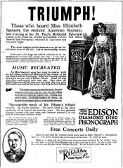 1915 Edison Diamond Disc ad